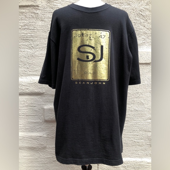 Sean John Original Fit Black & Gold Logo T-Shirt. Size- XXL - Picture 9 of 9